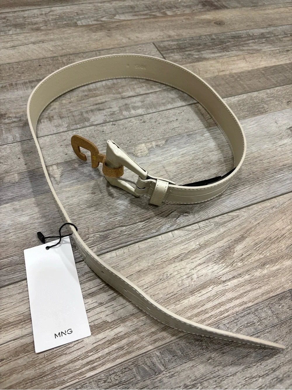 NWT Mango faux crocodile belt